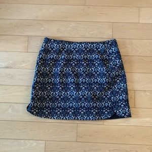 Lush A-Line Mini with Brocade Pattern